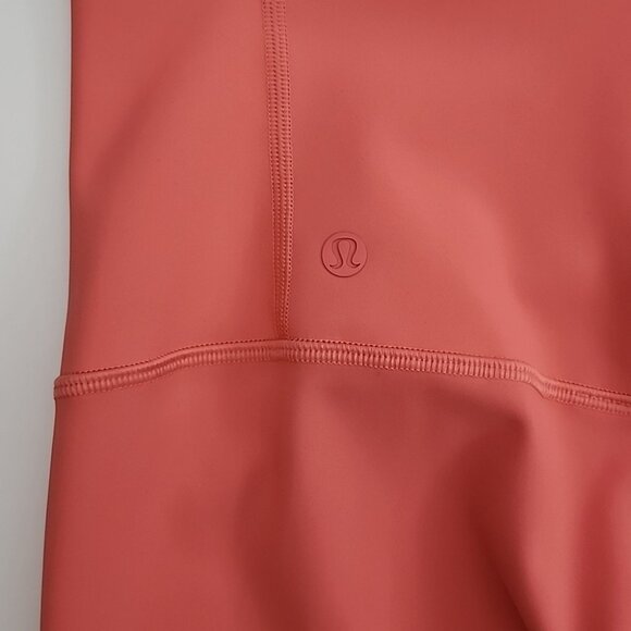 Lululemon Back-Zip High-Rise Paddle Tight 28" Raspberry Cream Size 10 - Picture 11 of 16